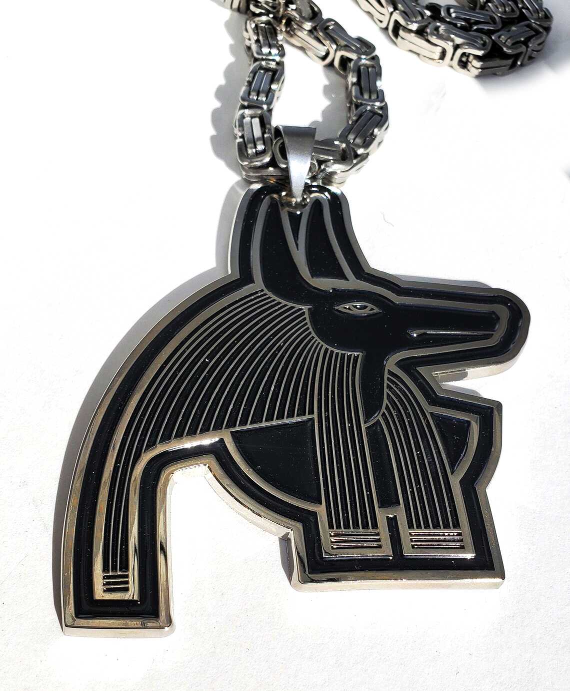 large stainless steel ankh pendant